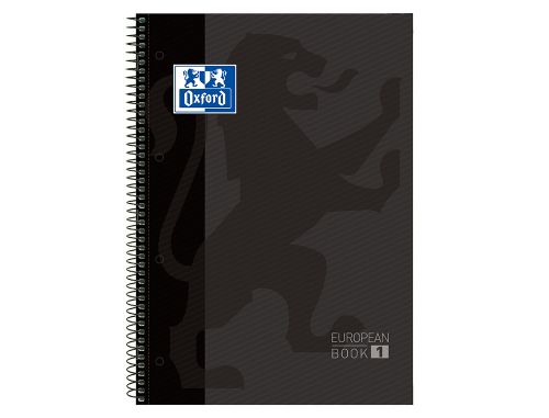 Caderno espiral oxford capa extradura microperfurado din a4 80 f quadricula 5 mm cor cinza , Oxford , 74357 , 8412771117764